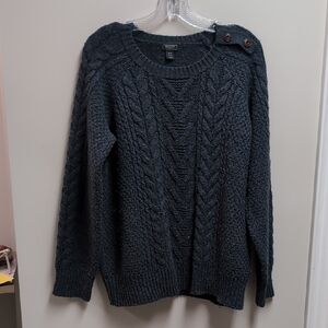 Roots Canada Textured Knit Sweater - Deep Teal